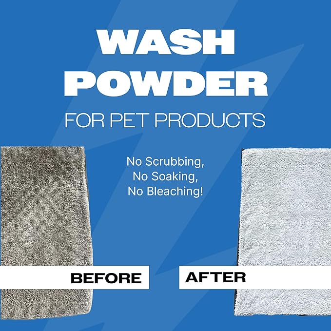 Pet Clean Laundry Detergent, Stain Remover, Oxy Cleaner Powder, Carpet Freshener, Pet Odor Remover, Unscented Enzymatic Laundry Detergent, Safe on Pet Bedding & Fabrics