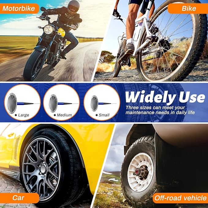Frienda 48 Pcs Tire Patches Kit Rubber Tire Repair Patch Mushroom Plug Kit Rubber Puncture Repair Plug for Car Motorcycle Truck Bus