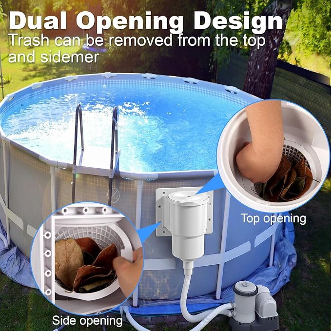 Pool Skimmer for Above Ground Pool, Through Wall Above Ground Pool Skimmer Set, Replacement Above-Ground Pool Skimmer (Compatible with SP1091LX) Suitable for Leaves, Hair, Insects and Debris