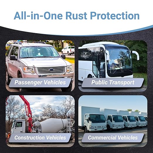 RUST BULLET Automotive - Metallic Gray - 1 Pint - Rust Inhibitor & Protective Coating for Cars, Trucks, & Metal Surfaces, UV Resistant, No Topcoat Needed