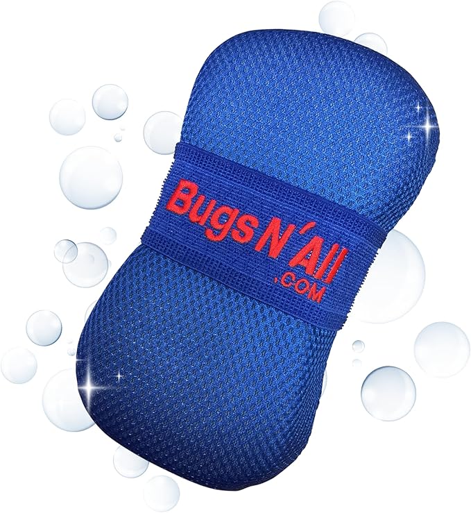 Bugs N' All Multi Surface Cleaner Spray Concentrate 32 oz. w/Empty Cleaning Spray Bottle 32 oz. & Bug Sponge for Car Washing - Mutli-Vehicle Cleaning - Bug & Tar Remover for all Vehicles