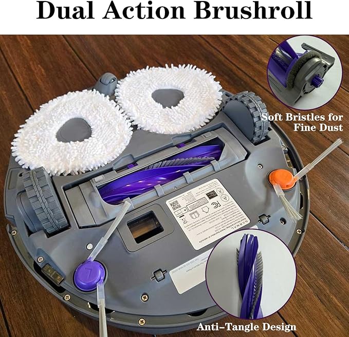 Replacement Parts for Narwal Freo Z10/Freo Z10 Ultra Robot Vacuum Accessories,2 Main Brushes,1 Main Brush Cover (Combo Set)