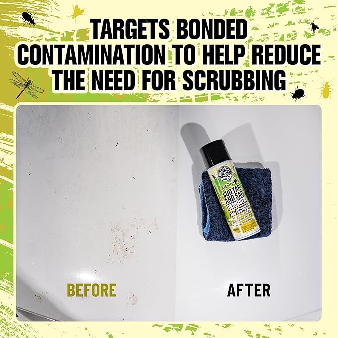 Chemical Guys Bug, Sap & Tar Remover, Fast Acting Pre Wash Cleaner For Cars, Trucks & SUVs, Removes Stuck On Residue, Road Film, Bug Splatter, Tree Sap, Grime, Spray 15 Fl Oz