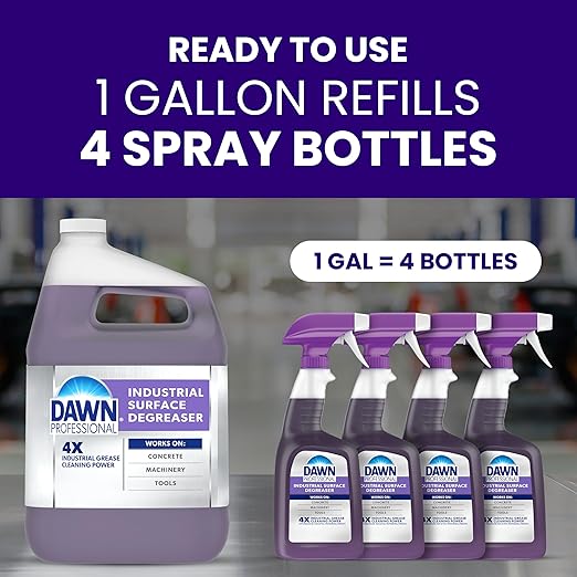 Dawn PRO Industrial Surface Degreaser, Bulk Foaming Spray for Cleaning Grease Buildup in Commercial Kitchens, 32 fl oz (Case of 6)