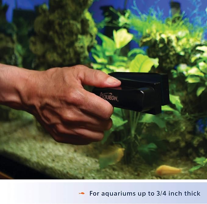 Aqueon Aquarium Algae Scraper, Fish Tank Magnetic Glass Cleaner for Glass/Acrylic, Large