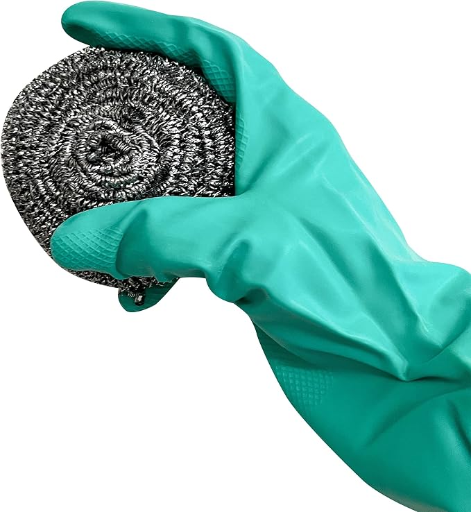 72 Count | KingSeal Stainless Steel Scrubbers, Scrub Pads, Heavy Duty, 50 gram Weight, Individually Wrapped - 6 Packs of 12 Scrubbers