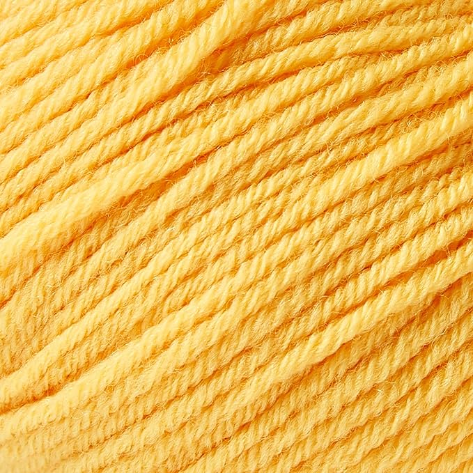100% Merino Wool Yarn, 6-Ply Luxurious and Soft Yarn for Hand Knitting & Crocheting, 1.76 OZ/50g, 127 yds/116 Meters(Bright Yellow, 1 Ball)