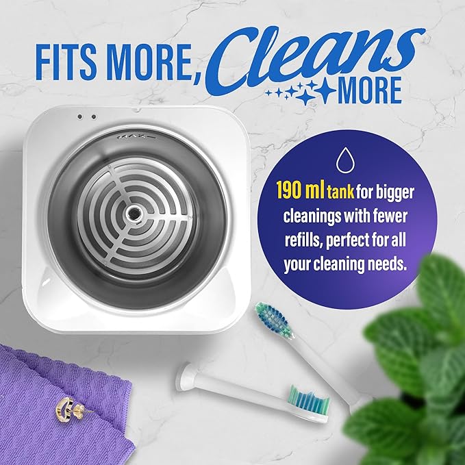 GuruNanda Retainer Cleaner Set – Ultrasonic & UV Cleaning Pod & Aligner Cleaning Foam, Deep Clean & Odor Neutralization for Retainers, Aligners, Dentures & Mouthguards
