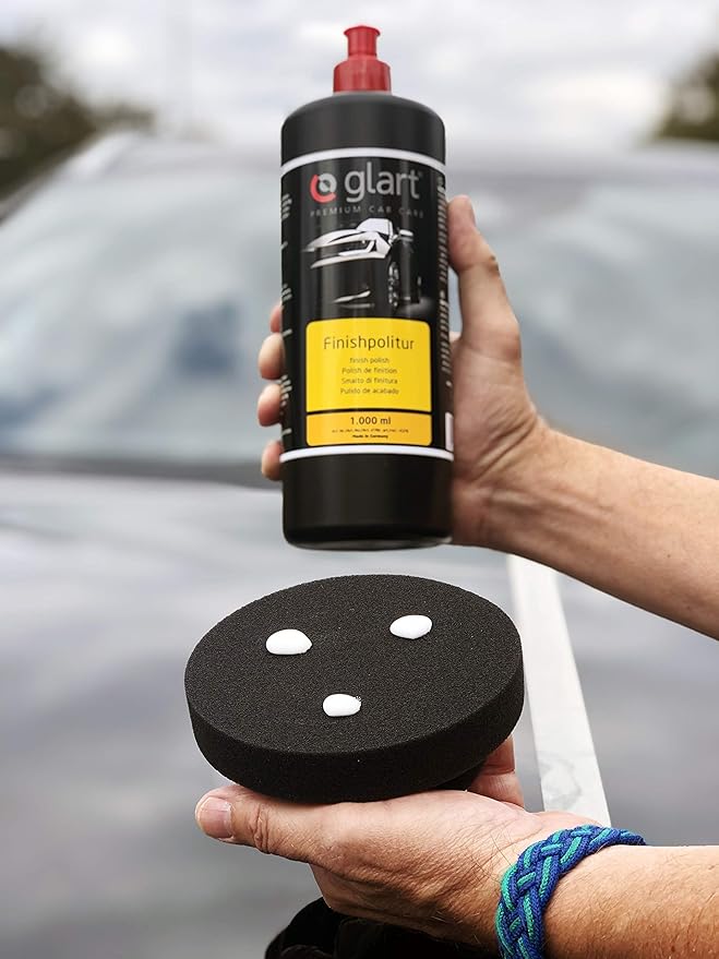 Glart Car Finishing Polish for Deep Shine on Paintwork, Application with a Polishing Machine, 1,000 ml