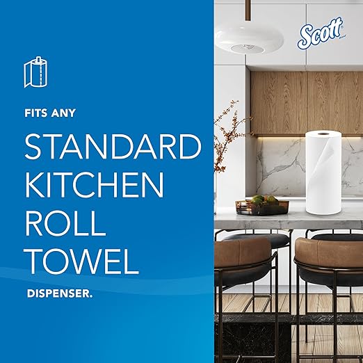Scott Professional Kitchen Paper Towels, Bulk (41482), Fast-Drying Absorbency Pockets, White, Perforated (128 Sheets/Roll, 20 Rolls/Case, 2,560 Sheet Total)