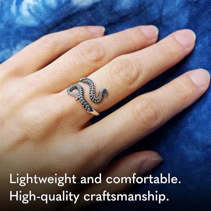 NINA DESIGNS Sterling Silver Rings - Adjustable Ring, Silver Jewelry for Women, 925 Sterling Silver, Gift for Women Women’s Rings
