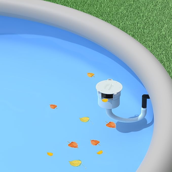 Pool Skimmer-Above Ground Pool Skimmer,Floating Pool Surface Skimmer,Pool Accessories-Clean Debris Basket, Automatic Floating,Compatible with Various Swimming Pools, (Turquoise)