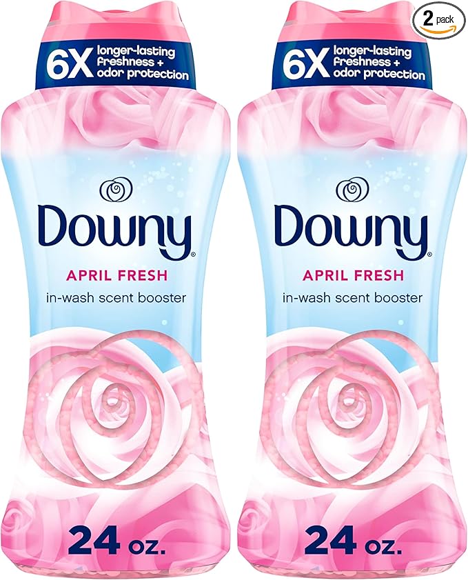 Downy April Fresh In-Wash Laundry Scent Booster Beads,24 oz,laundry scent beads,Long-lasting Freshness,(Pack of 2)