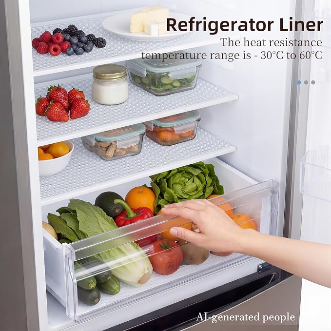 PABUSIOR Cabinet Drawer Liners for Shelves: 100% EVA Non Slip Clear Kitchen Cupboard Mats 16" x 240" - Multiple Wide Non-Adhesive Waterproof Refrigerator Shelf Liner for Pantry Shelves Bathroom