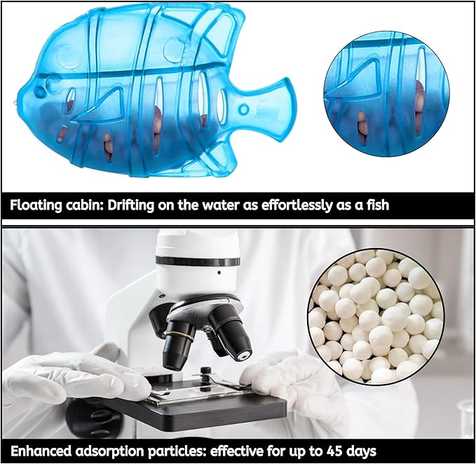 Nispira 24 Fish Universal Demineralization Cleaners for Protec Guardian Aquastick Humidifiers Ultrasonic Evaporative Dehumidifiers Hard Water Removes White Dust Odor