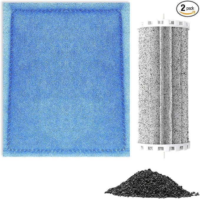 Rite-Size C Filter Cartridges & Bio Wheel Aquarium Filter, Compatible with Marineland Penguin 200/200B/350/350B Aquarium Filters, Replacement Fish Tank Filter Media 1+1 Pack