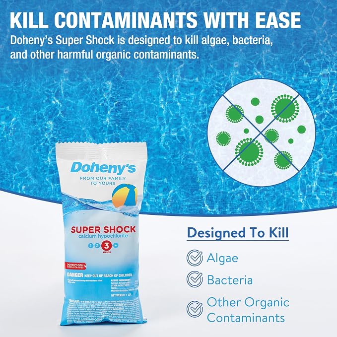 Doheny's Super Pool Shock 12 x 1 Lb Bags