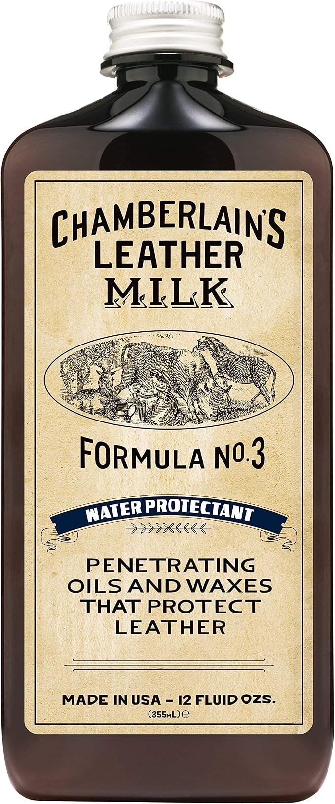 Leather Milk Leather Water Repellent and Protector - Water Protectant No. 3 - All Natural, Non-Toxic Water Proofer and Liquid Sealant. Made in the USA. 2 Sizes. Includes Premium Applicator Pad!