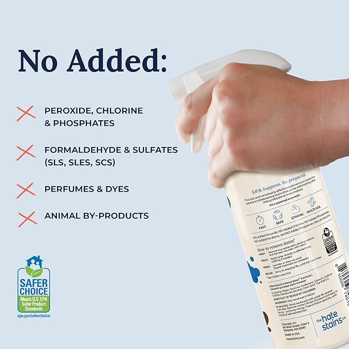 Miss Mouth's Messy Eater Stain Treater Spray - 16oz Stain Remover and Laundry Detergent Sheets - Newborn & Baby Essential