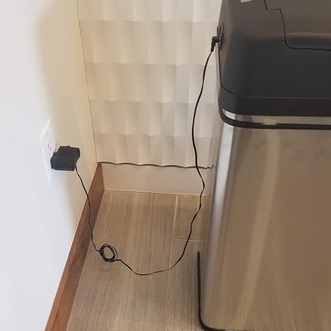 iTouchless 13 Gallon Pet-Proof Sensor Trash Can & AC Power Adapter for Automatic Sensor Trash Cans, Official and Manufacturer Certified, UL Listed, Energy Saving