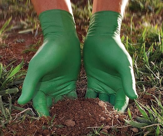 SHOWA 7705PFT Sustainable EBT Latex-Free, Powder-Free, Accelerator-Free, Nitrile Disposable Single Use Safety Gloves, 4 Mil, 9.5" Length, Medium (1 Box/100 Gloves)