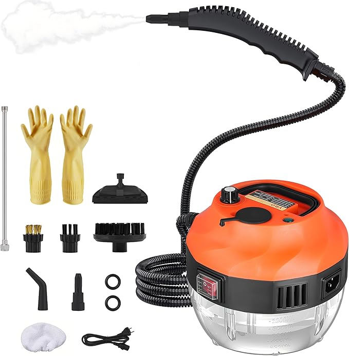 Steam Cleaner, 2500W High Pressure Handheld Steam Cleaner for Home, Portable Steamer for Cleaning, High Heat Steamer for Car, Upholstery, Kitchen, Bathroom