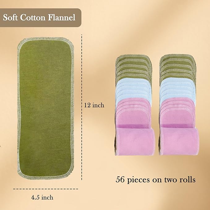 Reusable Toilet Paper Washable - 56 Pack Reusable Toilet Paper Rolls,Bidet Towels,Soft Washcloths,Cloth Reusable Toilet Tissue,Washable Paper Wipes for Rv Camper Tp