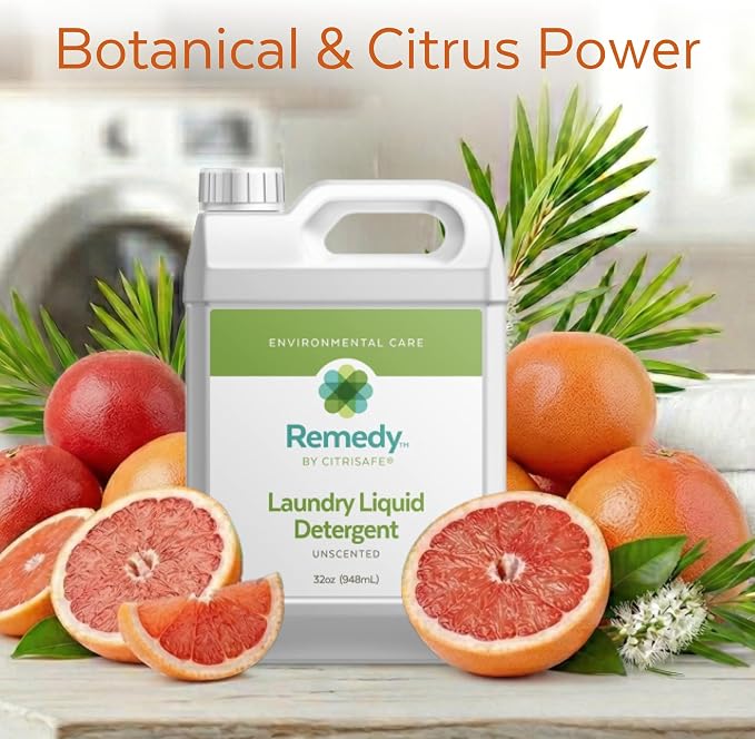 Musty or Contaminated Towels, Clothes & Bedding - Remedy Laundry Detergent Removes Odors & Residues, Super Concentrated