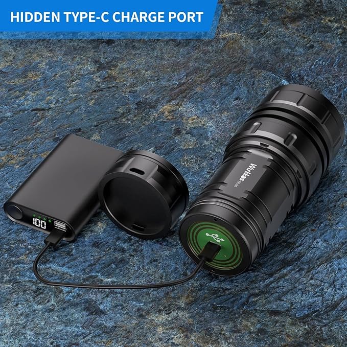 Wurkkos DL06 Dive Light, 15000 Lumens Scuba Diving Light, Type-C Rechargeable, 6*XHP50 LEDs, 100 Degrees Narrow Beam Angle, IPX8 Waterproof Flashlight for Night Diving Cave Exploration - 5000K