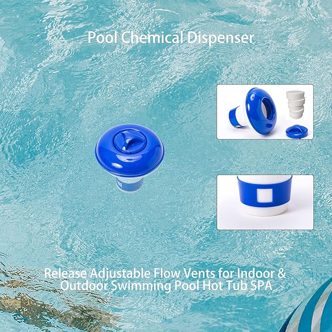 Portable Handheld Pool Vacuum with 3 - Section Pole Pool Maintenance Set Ideal for Cleaning Above Ground,Inflatable Pools spa hot tub Includes Pool Brush Pool Skimmer net Pool Chlorine Floater