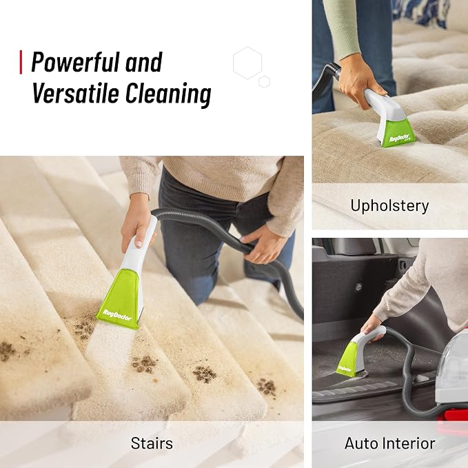 Rug Doctor Pet Portable Spot Cleaner, 2X Suction Power, Lightweight Pet Carpet Cleaner Machine, Pro-Grade Power Removes Stains & Odors from Rugs, Carpets And Upholstery