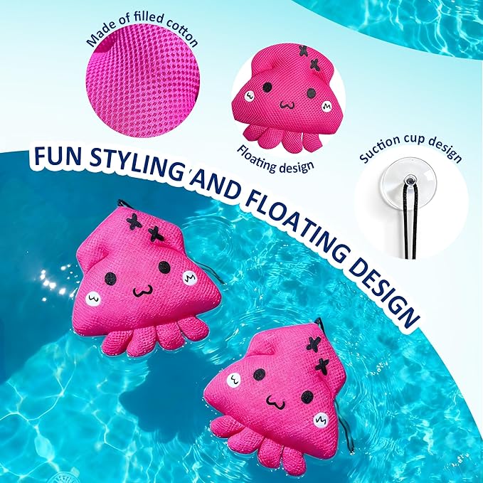 Hot Tub Scum Absorber, Upgrade Reusable Squid Hot Tub Absorber Accessories Sponge for Spa & Pool Cleaner, Hot Tub Oil Absorbing Keeps Water Clean