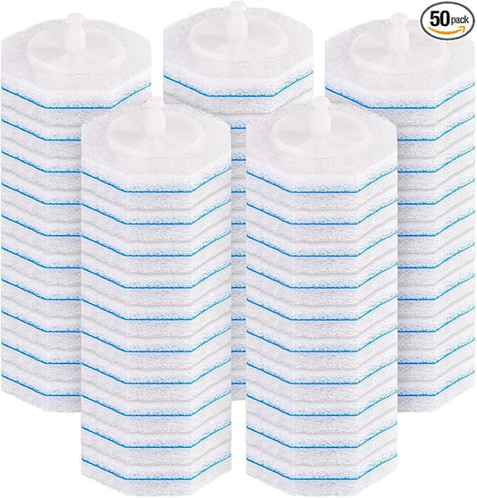 50 Count Toilet Wand Refills for Clorox, Compatible with Most Disposable Toilet Brush for Bathroom Cleaning