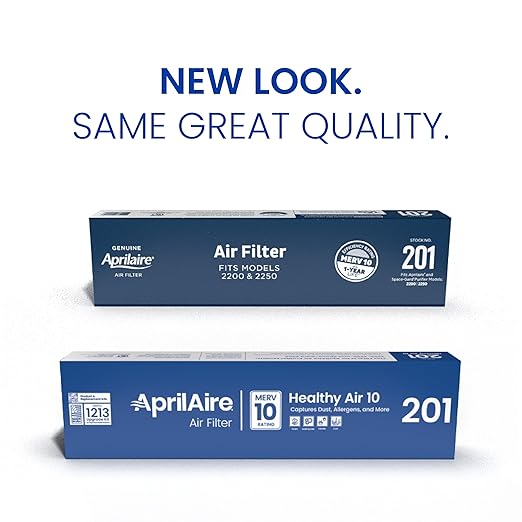 AprilAire 201 Replacement Furnace Filter for AprilAire 2200, 2250 or Space-Gard 2200, 2250 Whole-House Air Purifiers - MERV 10, 20x25x6 Air Filter (Pack of 10)