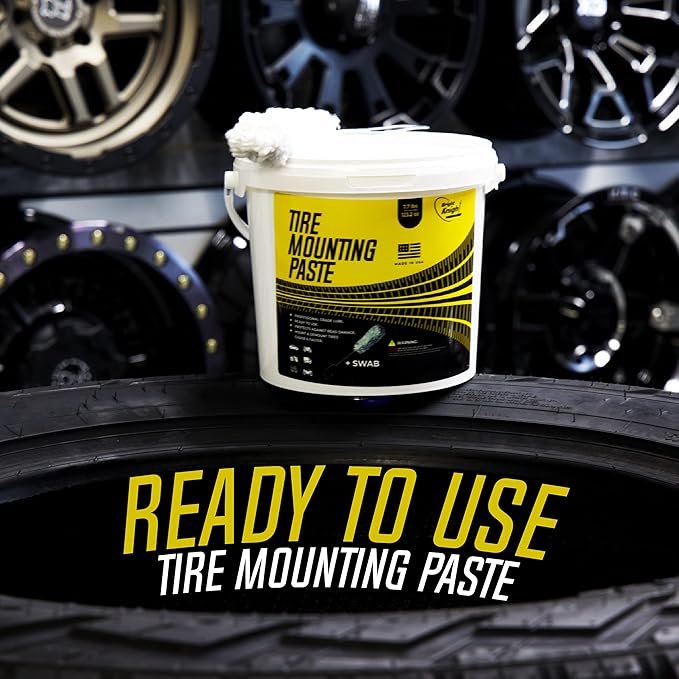 Tire Mounting Paste & Lube – Easy Application, No Rim Damage – Eco-Safe Compound + Pro Swab – Works on ATV, Motorcycle, Truck, Car