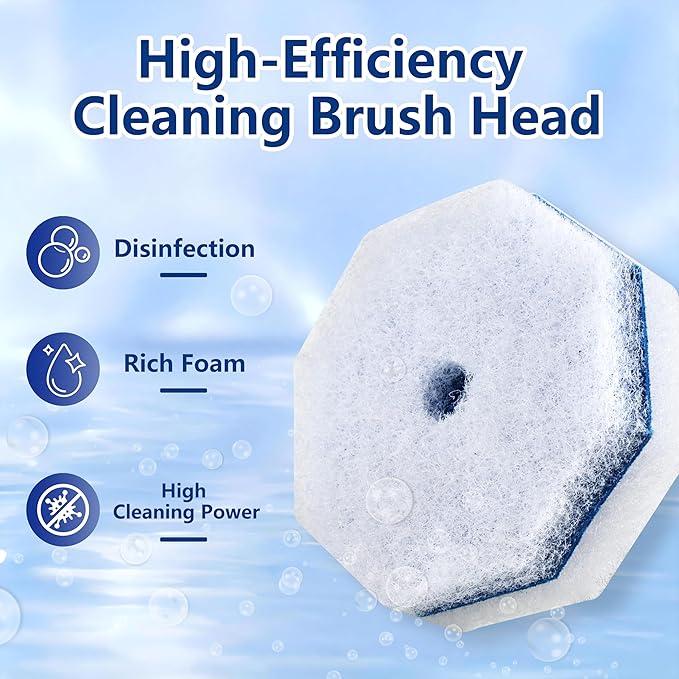 FHORAIN 40 Count Toilet Wand Refills for Clorox, Disposable Toilet Brush Head with Rich Foaming, Extra Thick Triple-layer Refills, Strong Cleaning & Scrubbing Power, Won't Fall Off or Fall Apart