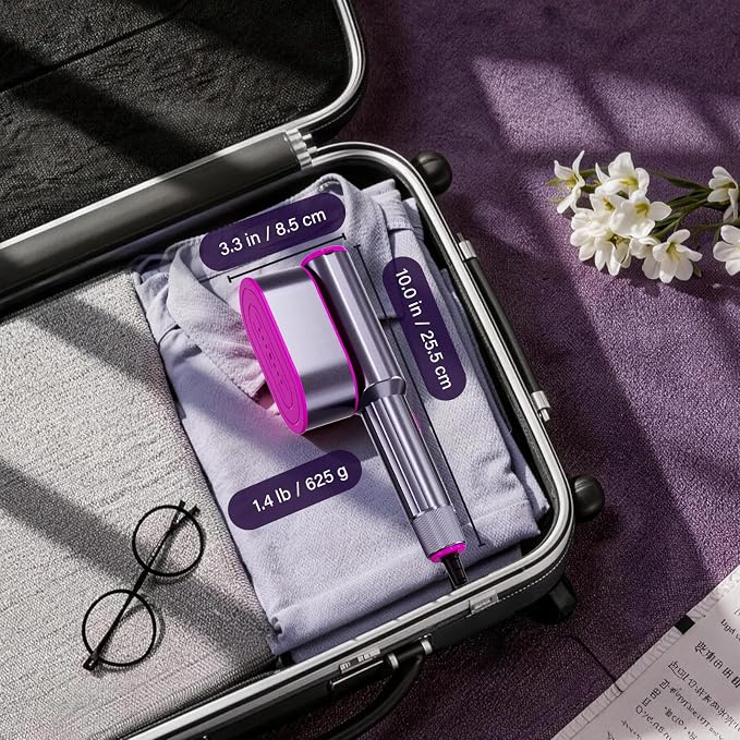 DEARBBEE Portable Travel Steamer for Clothes, 1200W Powerful Garment Wrinkle Removal with 7 Modes, 30s Fast Heat Up, 2 in 1 Compact Design for Home & Travel