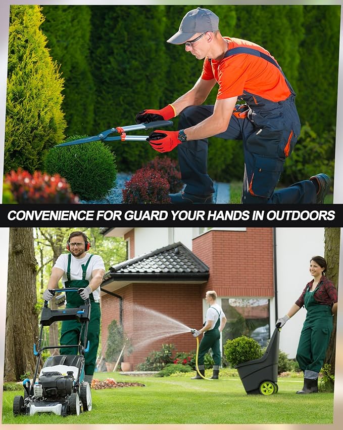 Maxcheck PU Coated Gloves Bulk, Reusable Rubber Safety Gloves for Men Women Work Warehouse, Mechanic, Woodworking
