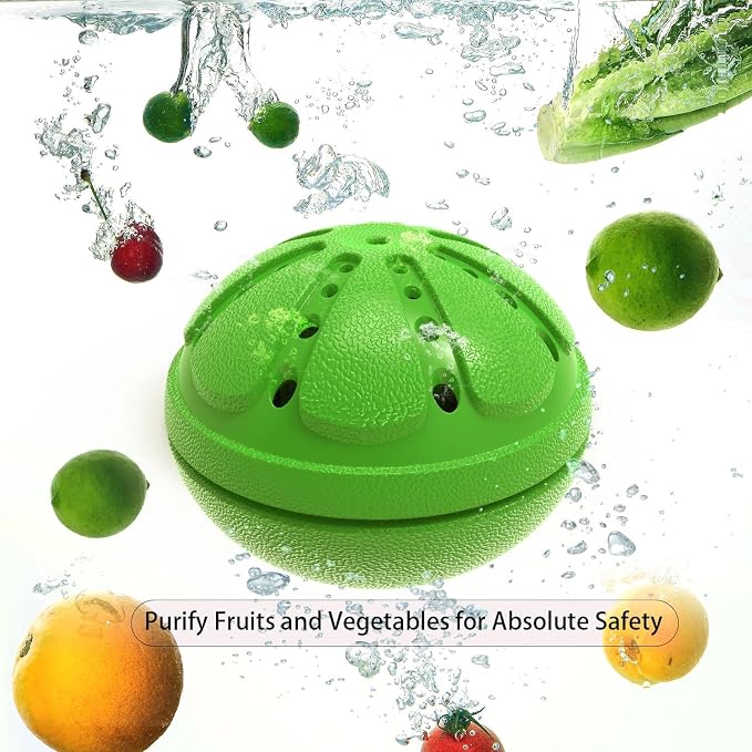 Electrolytic Laundry Ball - Portable Washing Machine Without Laundry Detergent | Fruit and Vegetable Purifier/Kitchen Supplies Cleaning | Pet Bathing Deodorizing & Skin Care | 3in1 Purifier (orange)