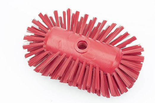 SPARTA Tank and Kettle Scrub Brush Heavy-Duty Tile Brush, Color-Coded and Handle Compatible (Sold Separately) for Optimal Access In Spacious Containers, Plastic, 5.5 X 9.5 Inches, Red