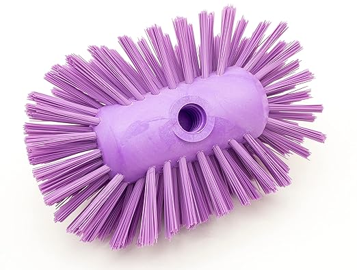 SPARTA Tank and Kettle Scrub Brush Heavy-Duty Tile Brush, Color-Coded and Handle Compatible (Sold Separately) for Optimal Access In Spacious Containers, Plastic, 5.25 X 7.5 Inches, Purple