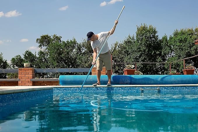 POOLWHALE Pool Skimmer Net with 15ft Telescopic Pool Pole