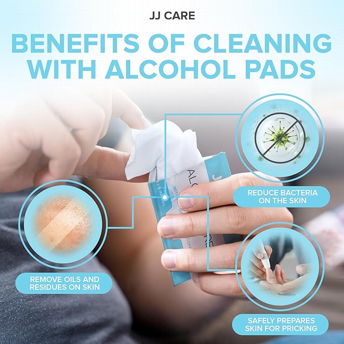 Large Alcohol Prep Pads [Pack of 120], 4 x 6" Sterile Prep Pads Individually Wrapped, 70% Isopropyl Alcohol Wipes, 2 Ply First Aid Swabs, Perfect for Medical, First Aid Kit & Home