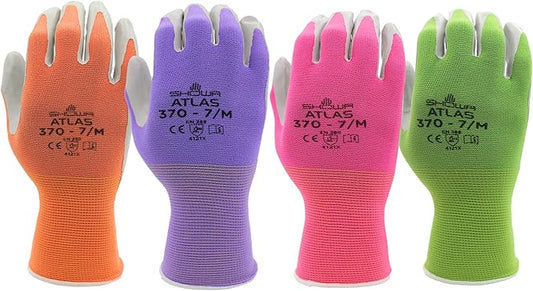 Women's Nitrile Gloves NT370 (4 Pack) Garden Gloves for Women Woman Gardeing working yardwork DIY