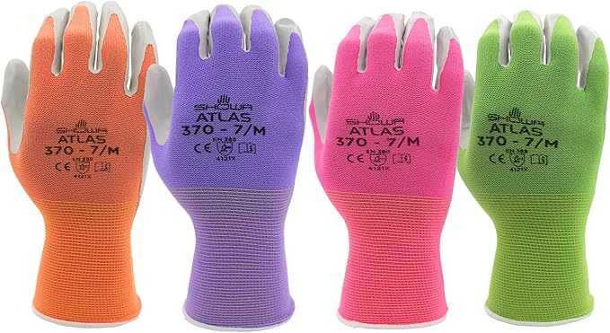 Women's Nitrile Gloves NT370 (4 Pack) Garden Gloves for Women Woman Gardeing working yardwork DIY