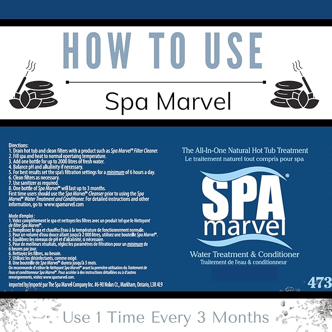 Spa Marvel Treatment and Conditioner Plus Hot Tub Sponge Oil Absorber - 1 Pack