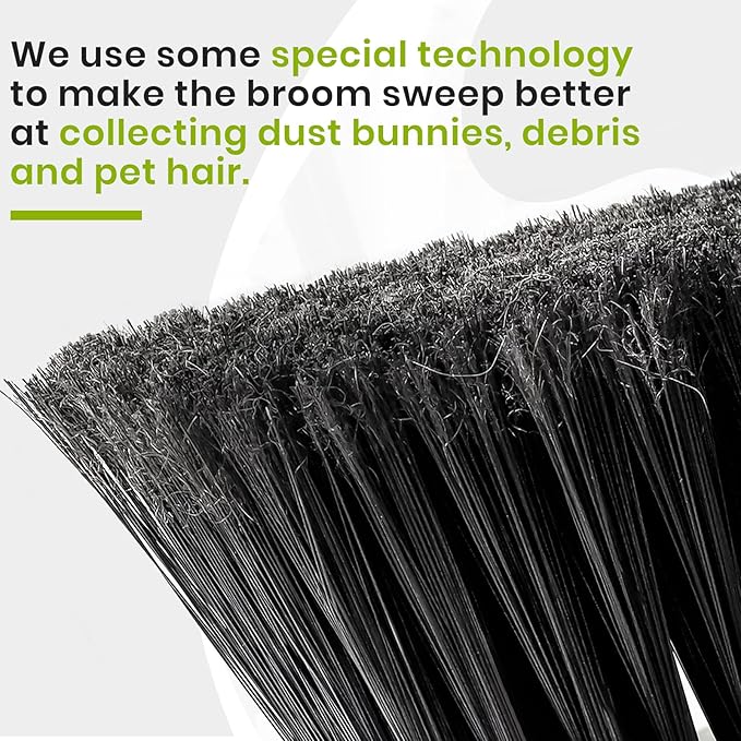 Indoor Broom and 2Pack 24-inches Push Broom Brush