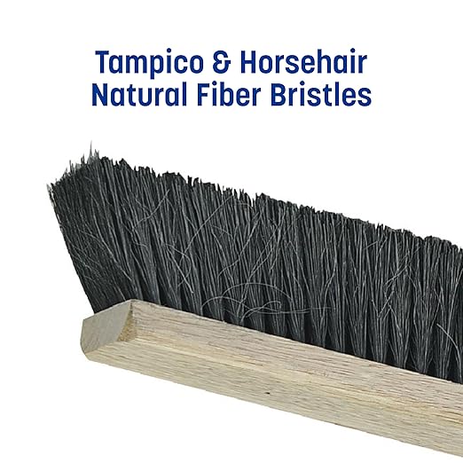 SPARTA Flo-Pac Horsehair-Blend Blend Sweep, Floor Sweep for Cleaning, 24 Inches, Black, (Pack of 12)
