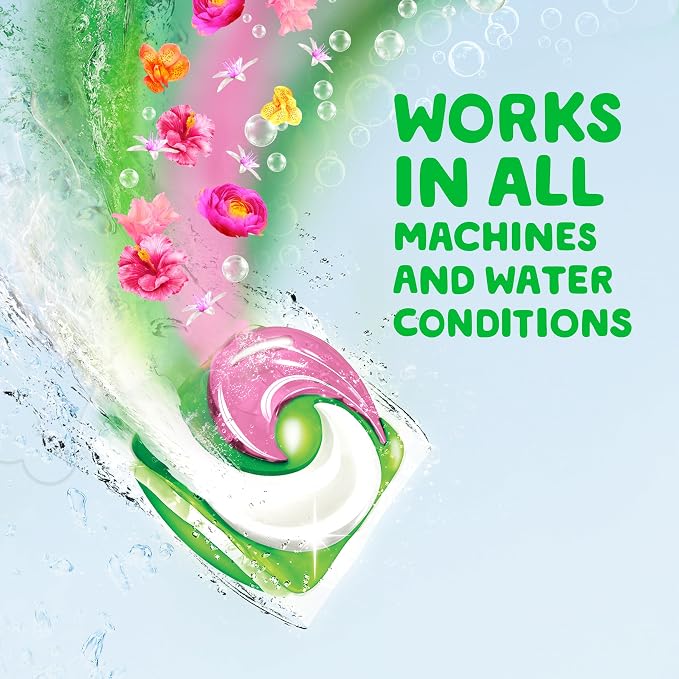 Gain Happy Laundry Bundle: Gain Super Sized Flings Laundry Detergent Pacs, 3-in-1 Detergent Pacs with Febreze and Oxi, 45 Count + Gain In-Wash Laundry Scent Booster Beads, 24 oz, Hibiscus Hula Scent