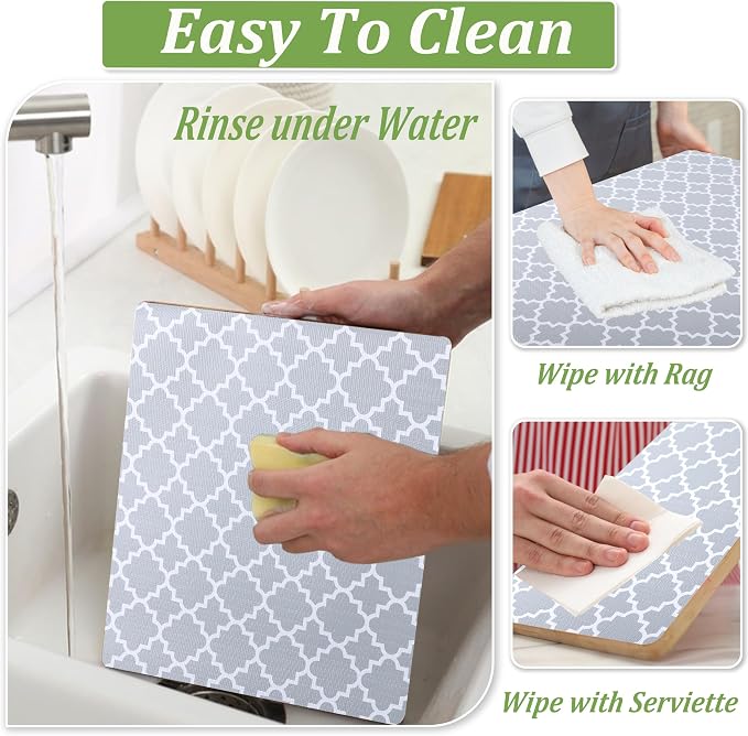 Shelf Liners for Kitchen Cabinets Non Adhesive 24 Inch Wide X 20 Ft Clear Non Slip Drawer Liner Waterproof Fridge Liner Closet Pantry Shelf Liner Cupboard Mat Kitchen Bathroom